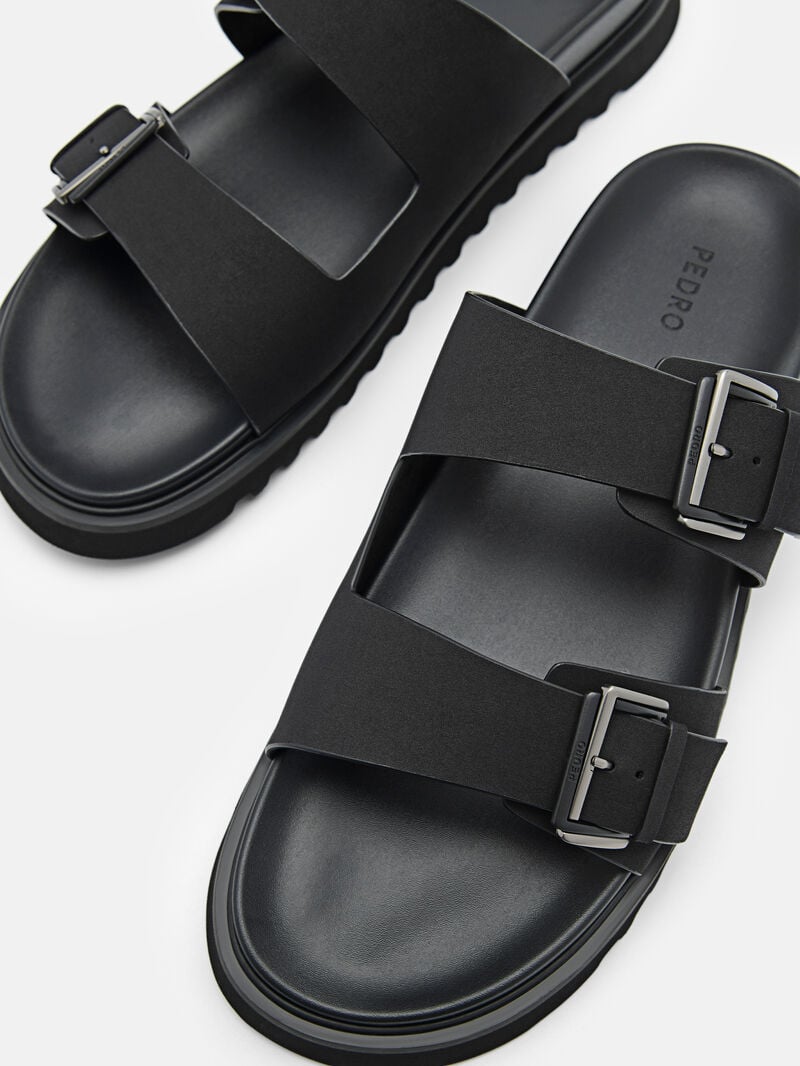 Pedro Arche Slide Men Sandals Black | Q9Q-2759