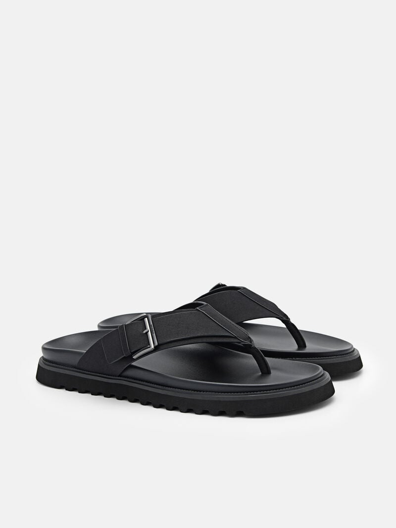 Pedro Arche Thong Men Sandals Black | Q9Q-2756