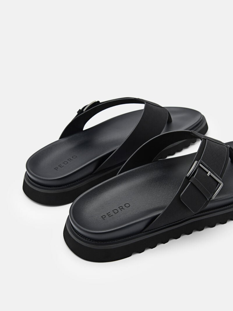 Pedro Arche Thong Men Sandals Black | Q9Q-2756