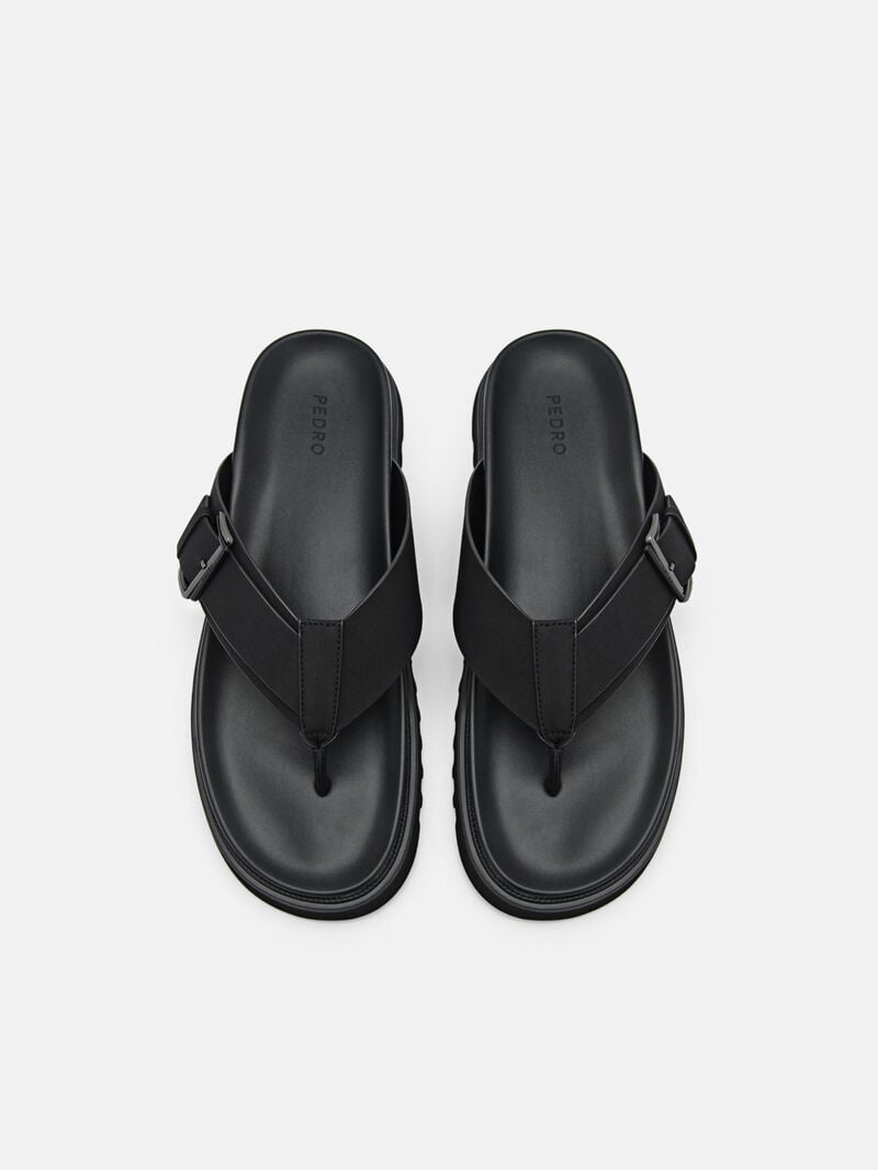 Pedro Arche Thong Men Sandals Black | Q9Q-2756