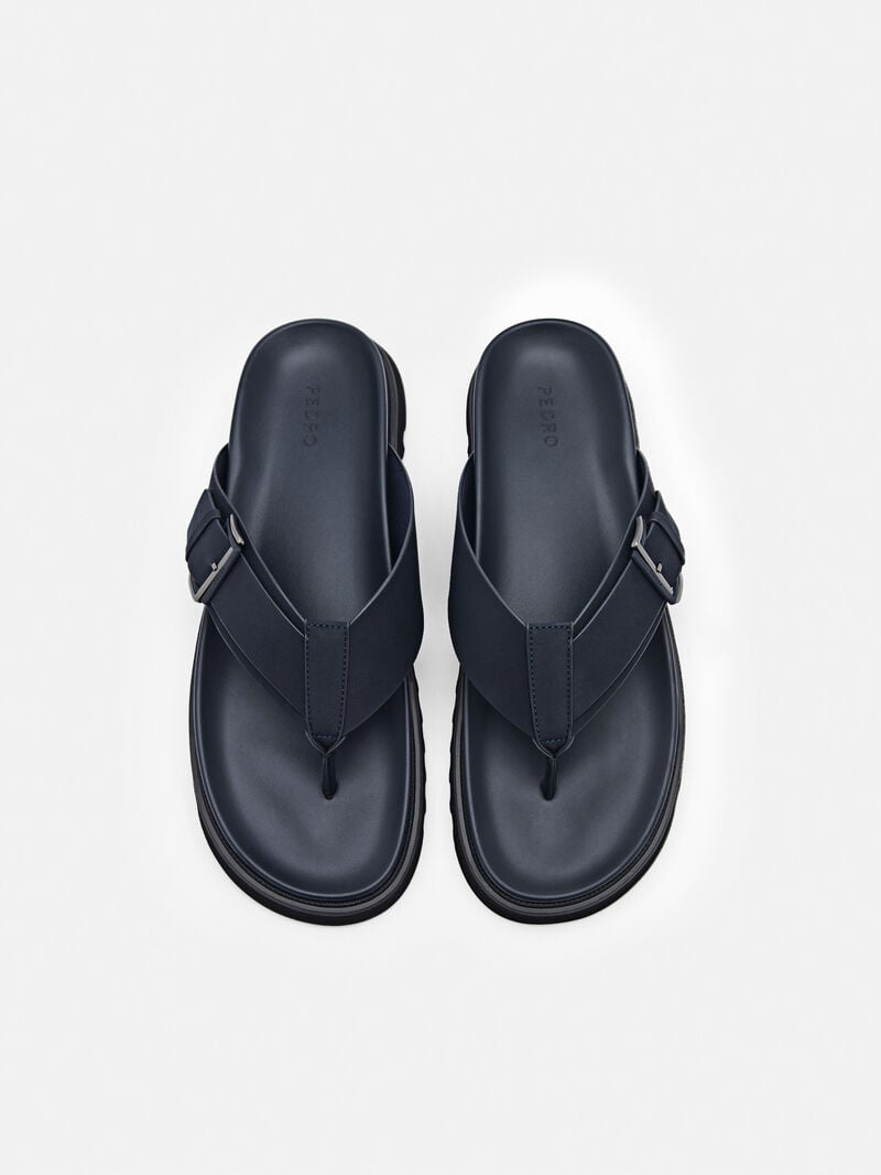 Pedro Arche Thong Men Sandals Navy | Q9Q-2758