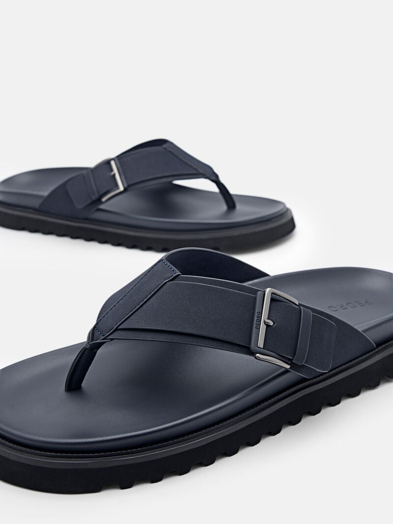 Pedro Arche Thong Men Sandals Navy | Q9Q-2758