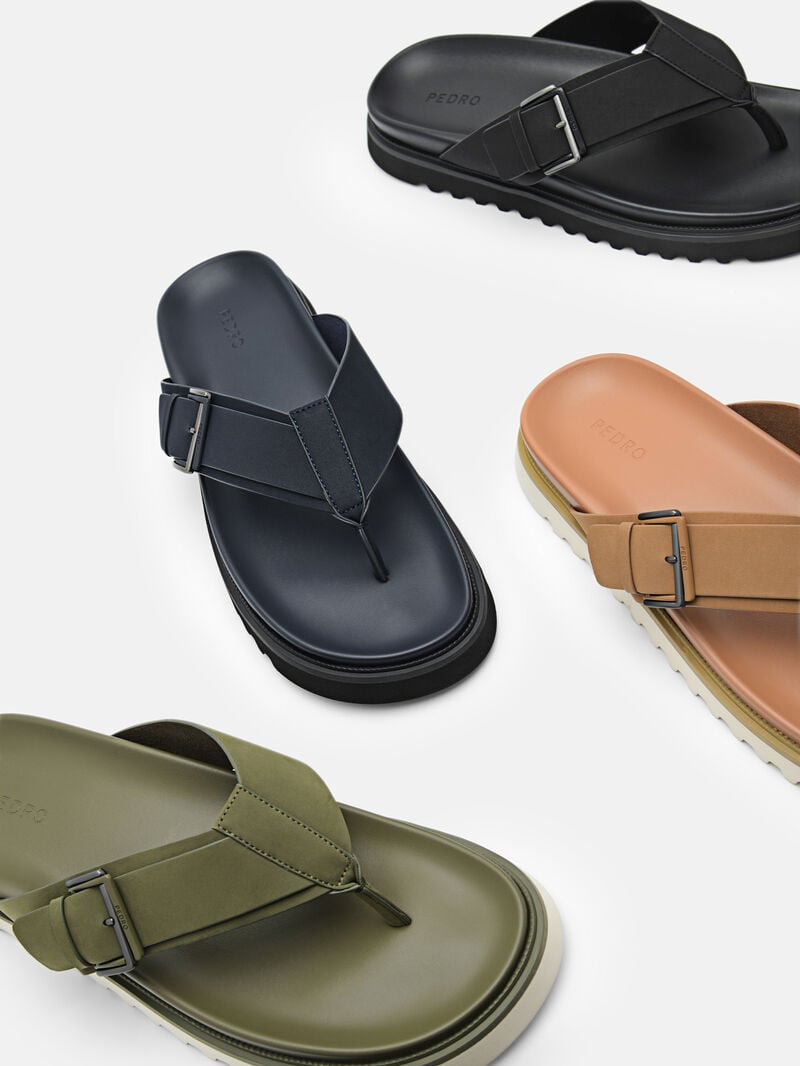 Pedro Arche Thong Men Sandals Navy | Q9Q-2758