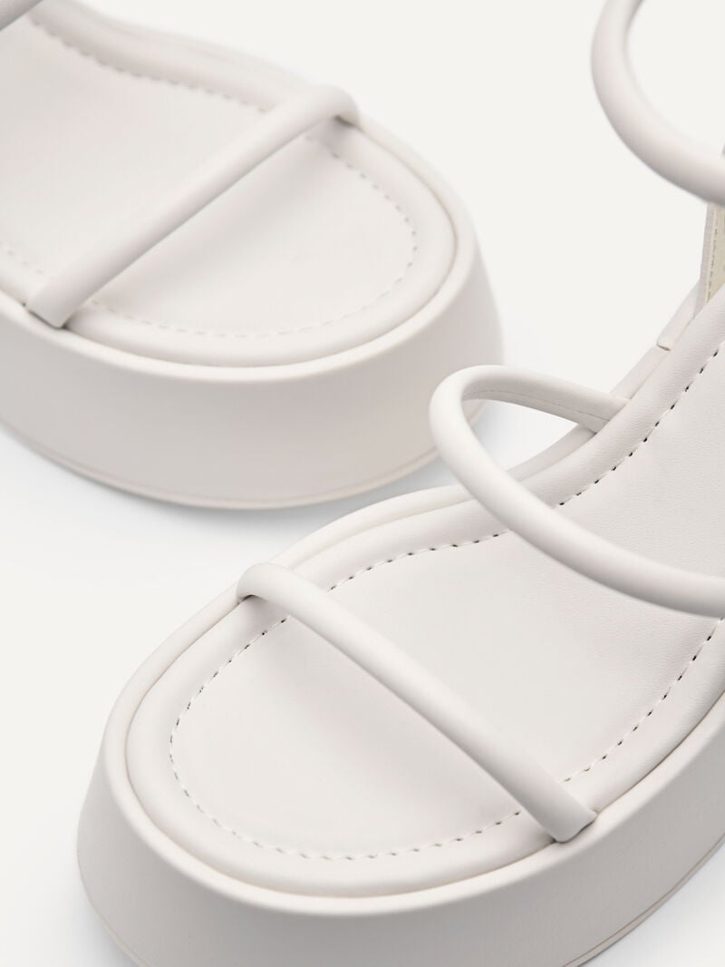 Pedro Aryna Platform Sandals Women Wedges White | Q9Q-1927
