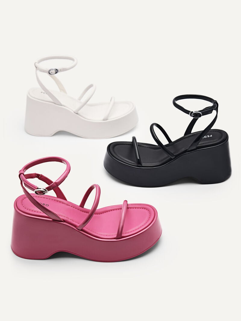 Pedro Aryna Platform Sandals Women Wedges White | Q9Q-1927