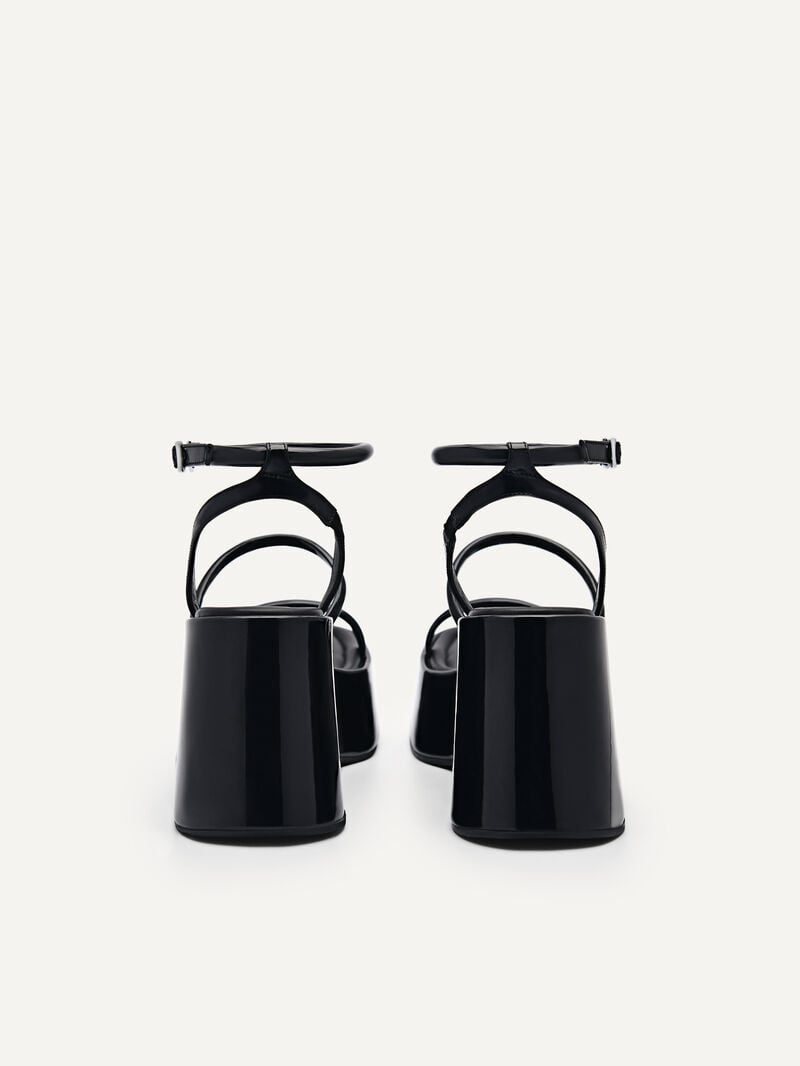 Pedro Aryna Platform Sandals Women Wedges Black | Q9Q-1925
