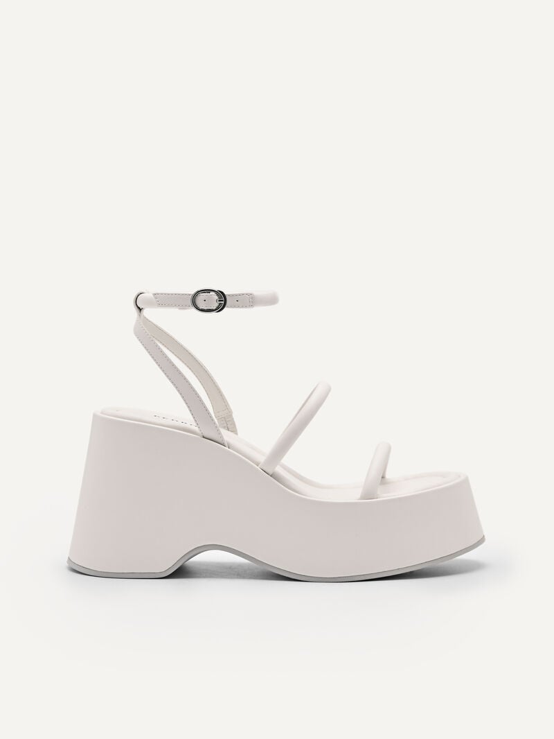 Pedro Aryna Platform Women Heel Sandals White | Q9Q-1502