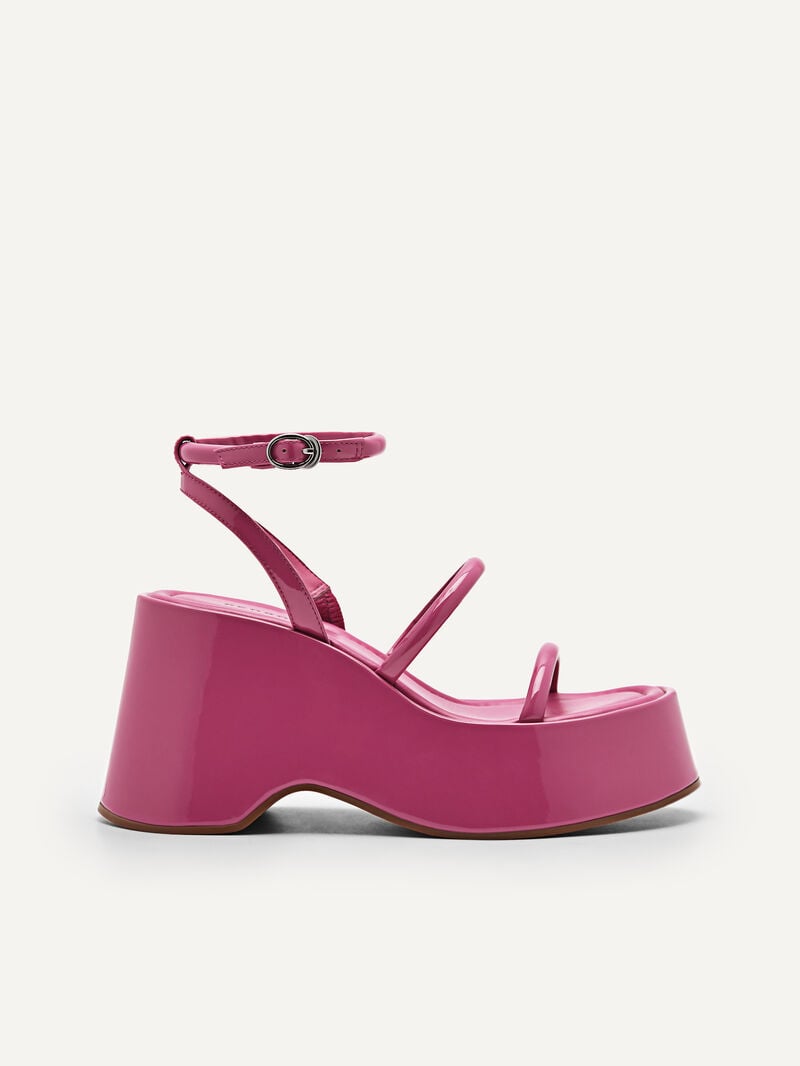 Pedro Aryna Platform Women Heel Sandals Fuchsia | Q9Q-1501