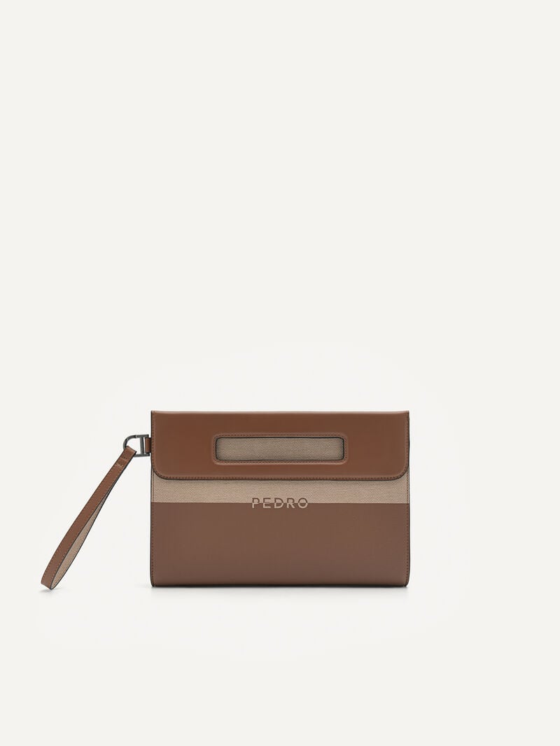 Pedro Asbel Bags Men Clutches Cognac | Q9Q-1299