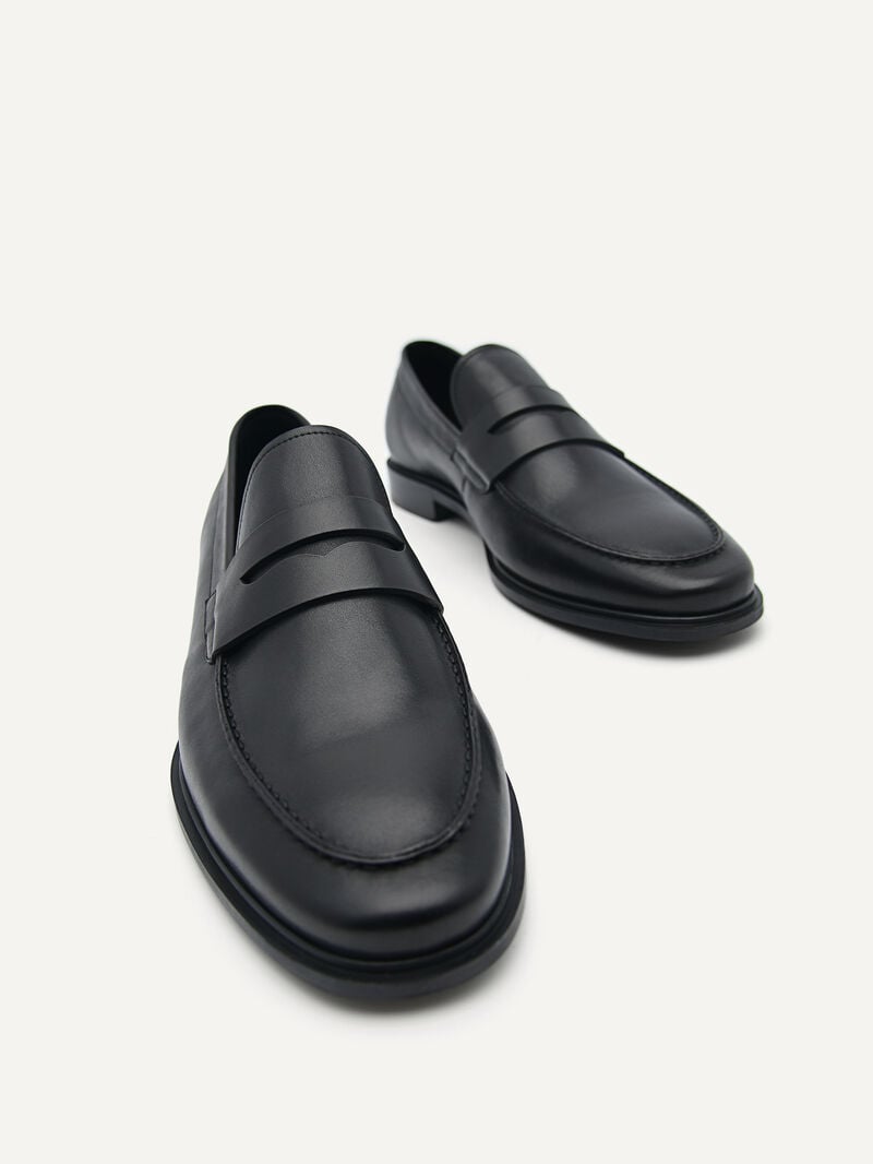 Pedro Bailey Calf Leather Men Loafers Black | Q9Q-1921