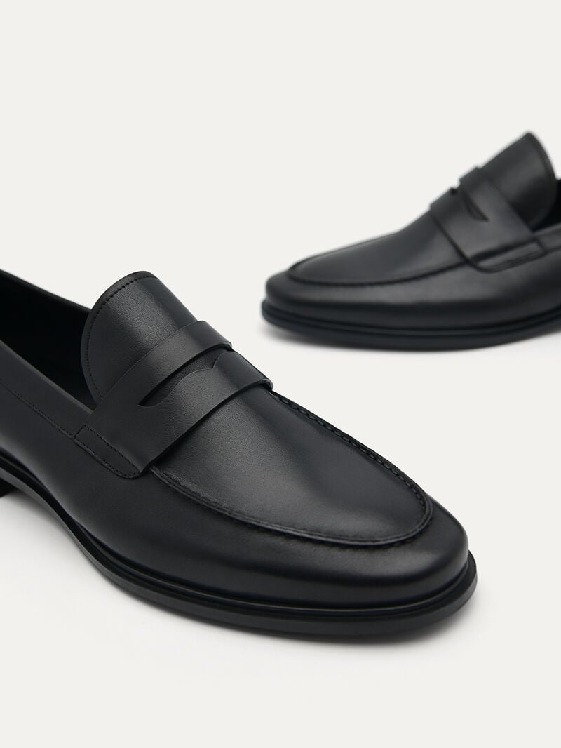 Pedro Bailey Calf Leather Men Loafers Black | Q9Q-1921