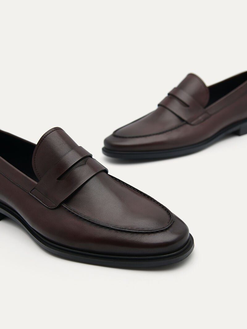 Pedro Bailey Calf Leather Men Loafers Dark Brown | Q9Q-1922