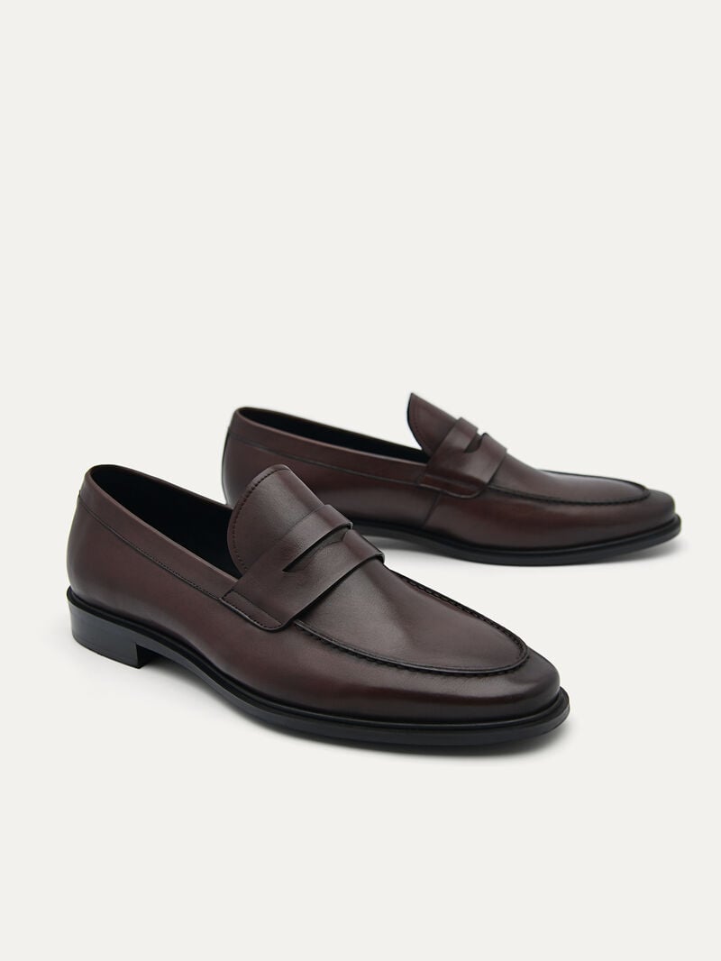 Pedro Bailey Calf Leather Men Loafers Dark Brown | Q9Q-1922