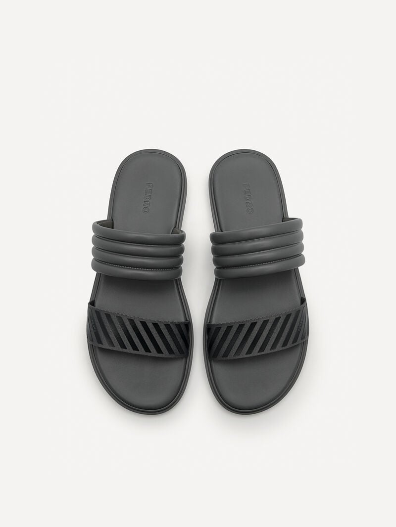 Pedro Band Slide Men Sandals Dark Grey | Q9Q-1919