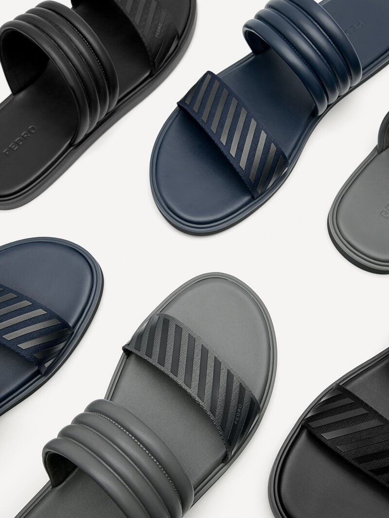 Pedro Band Slide Men Sandals Dark Grey | Q9Q-1919