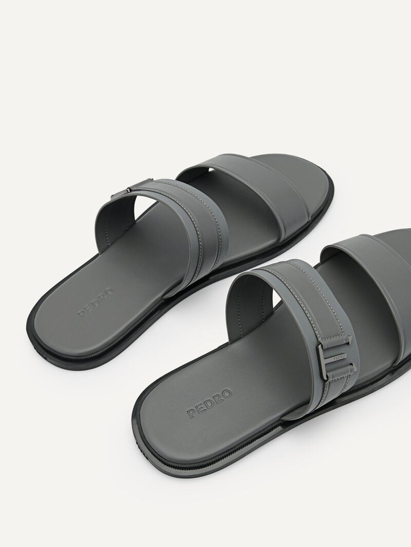 Pedro Band Slide Men Sandals Dark Grey | Q9Q-1916