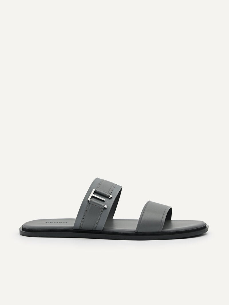 Pedro Band Slide Men Sandals Dark Grey | Q9Q-1916