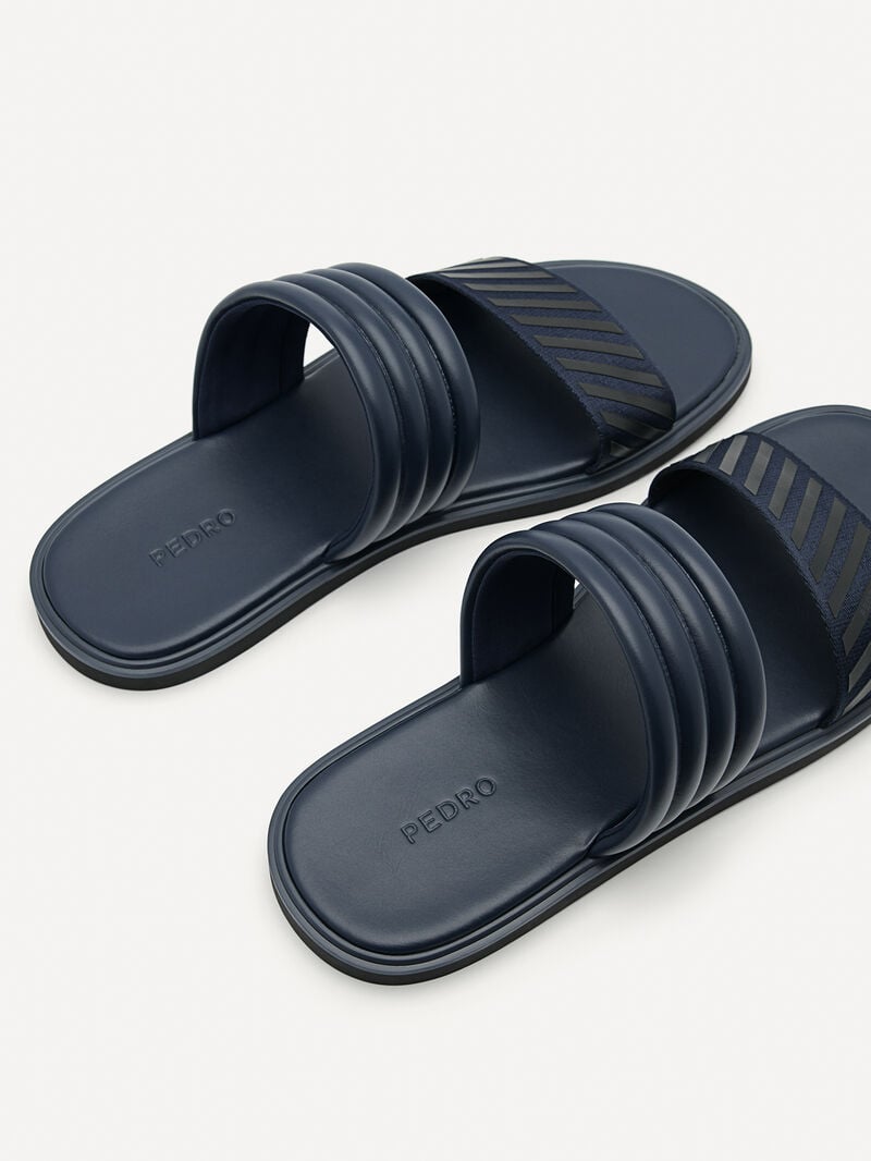 Pedro Band Slide Men Sandals Navy | Q9Q-1920