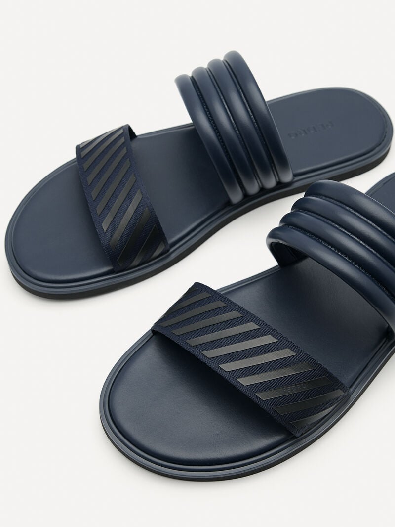 Pedro Band Slide Men Sandals Navy | Q9Q-1920