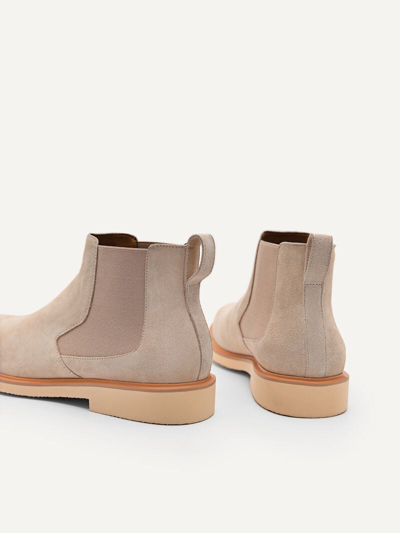 Pedro Beige Leather Ankle Boots Men Boots Beige | Q9Q-1915