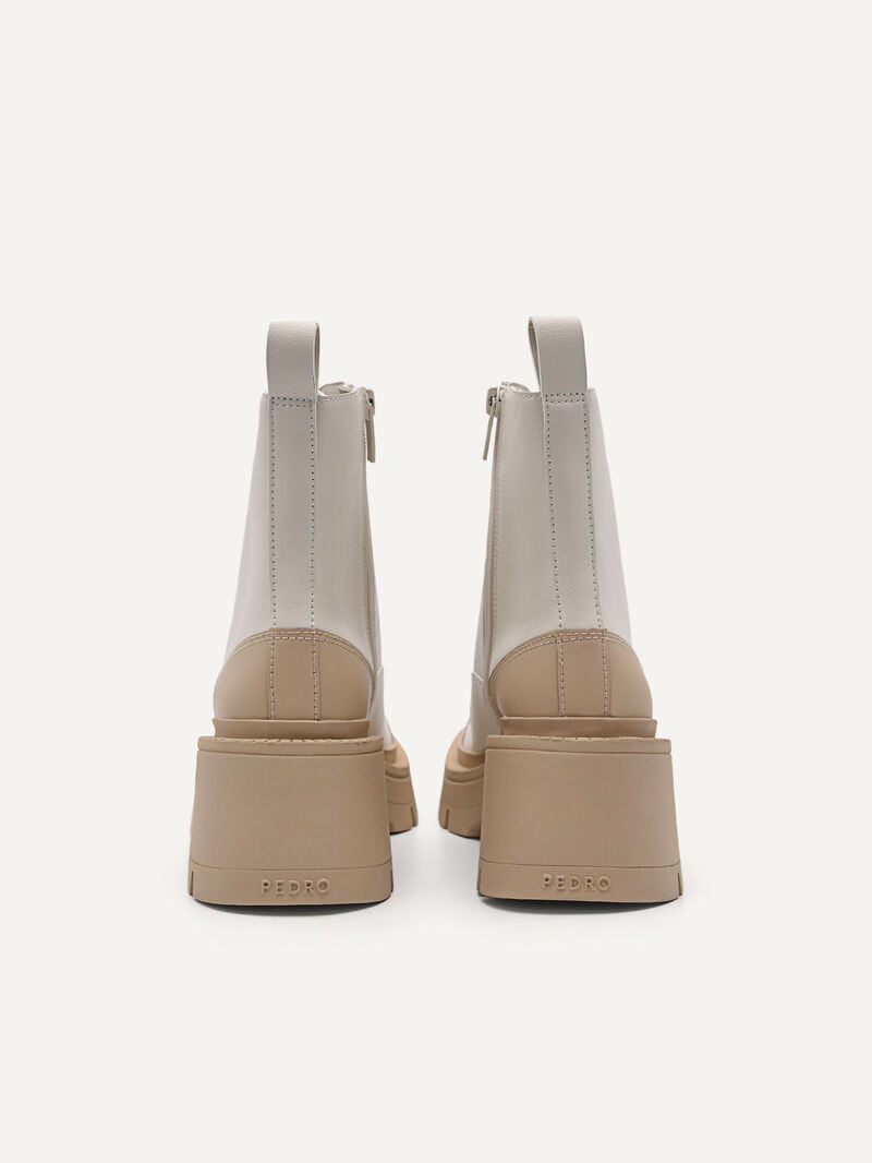 Pedro Berlin Ankle Boots Women Medium Heels Beige | Q9Q-2751
