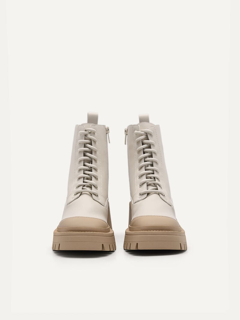 Pedro Berlin Ankle Boots Women Medium Heels Beige | Q9Q-2751