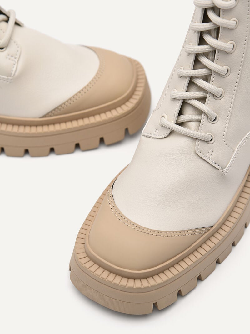 Pedro Berlin Ankle Boots Women Medium Heels Beige | Q9Q-2751