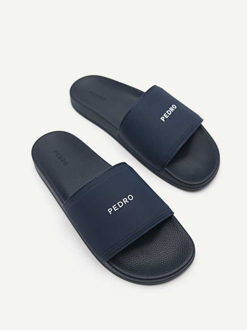 Pedro Billie Casual Slides Men Sandals Navy | Q9Q-2703