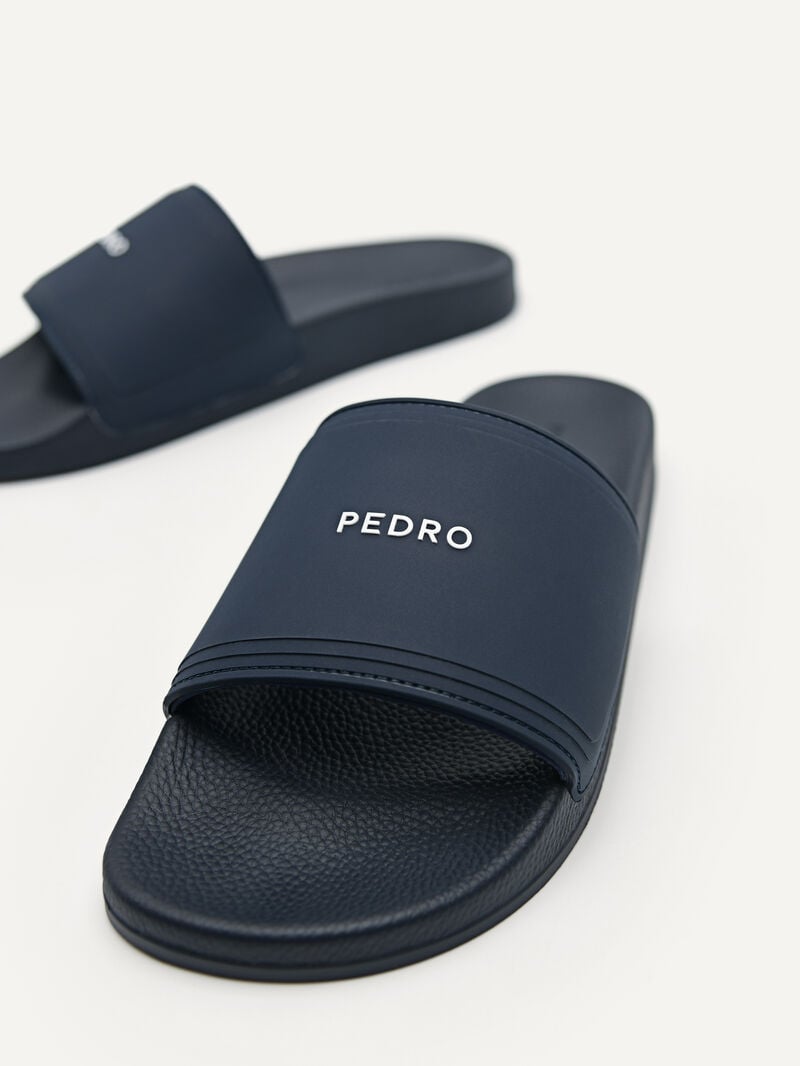 Pedro Billie Casual Slides Men Sandals Navy | Q9Q-2703