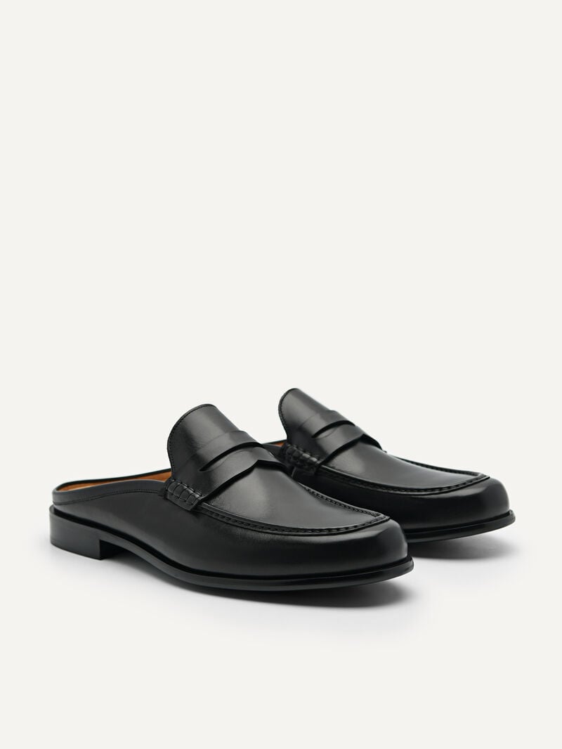 Pedro Blake Leather Loafers Men Slip Ons Black | Q9Q-2698