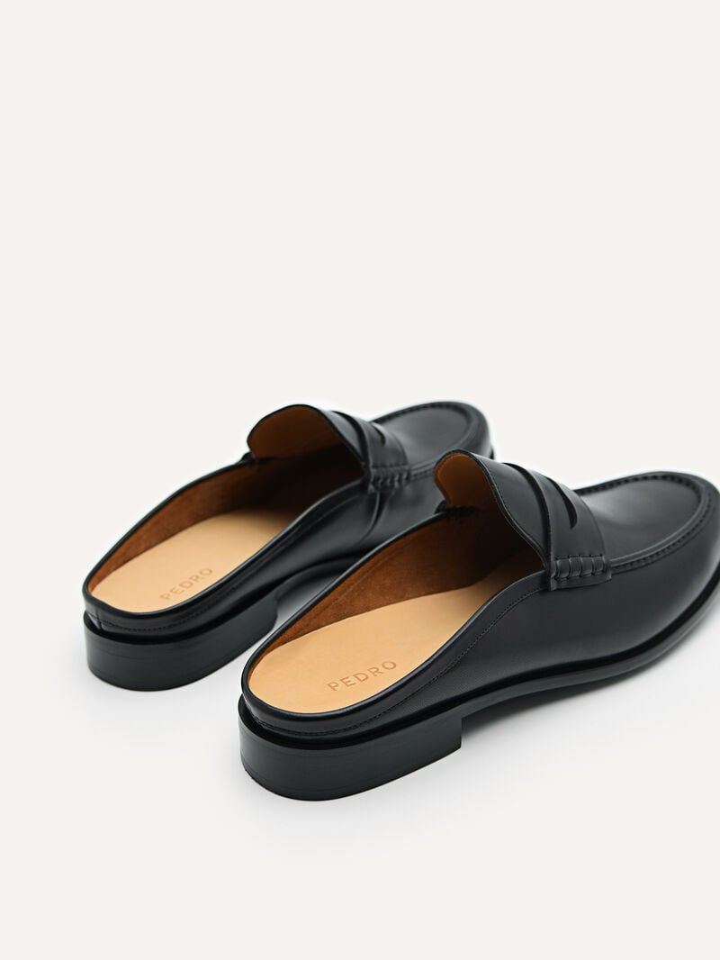 Pedro Blake Leather Loafers Men Slip Ons Black | Q9Q-2698