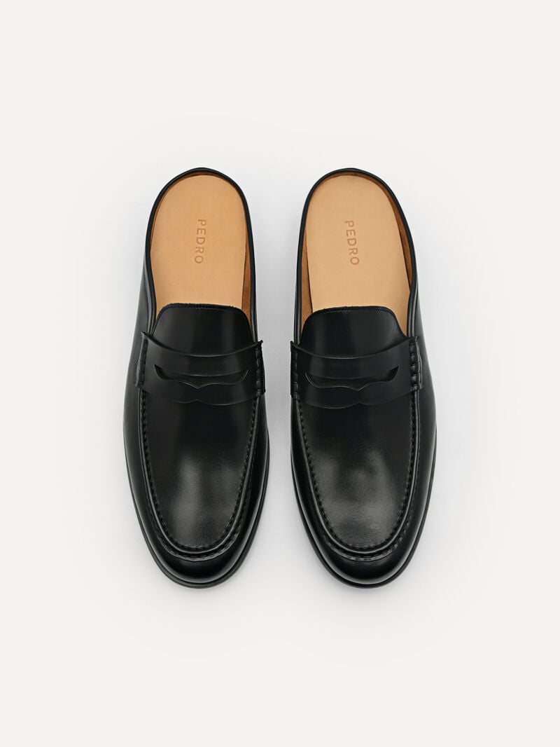 Pedro Blake Leather Loafers Men Slip Ons Black | Q9Q-2698