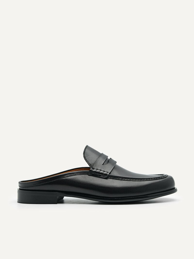 Pedro Blake Leather Loafers Men Slip Ons Black | Q9Q-2698