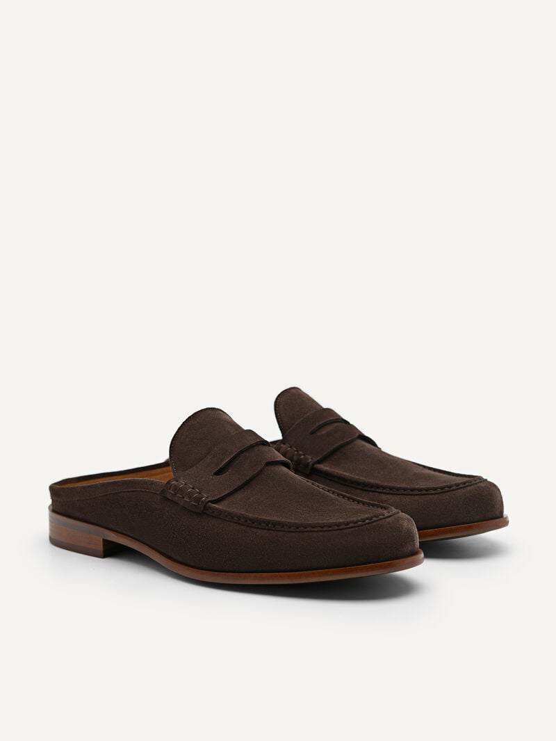 Pedro Blake Leather Loafers Men Slip Ons Dark Brown | Q9Q-2696