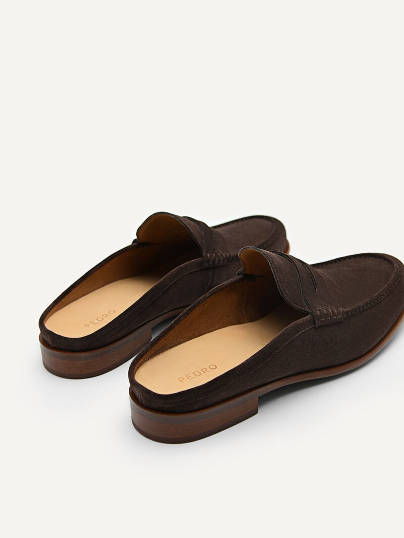 Pedro Blake Leather Loafers Men Slip Ons Dark Brown | Q9Q-2696