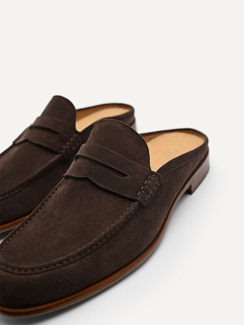 Pedro Blake Leather Loafers Men Slip Ons Dark Brown | Q9Q-2696