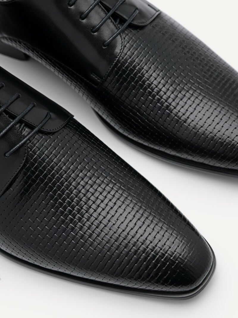 Pedro Brando Leather Shoes Men Derby Shoes Black | Q9Q-1910
