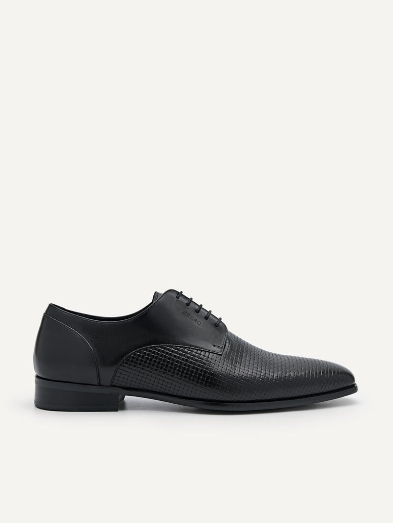 Pedro Brando Leather Shoes Men Derby Shoes Black | Q9Q-1910