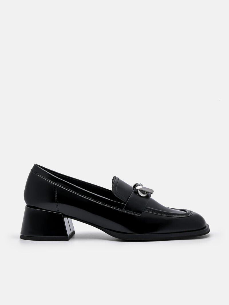 Pedro Brie Leather Loafers Women Low Heels Black | Q9Q-1492