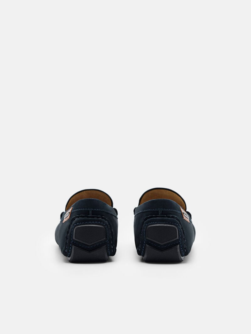 Pedro Bryce Nubuck Men Moccasins Navy | Q9Q-1904