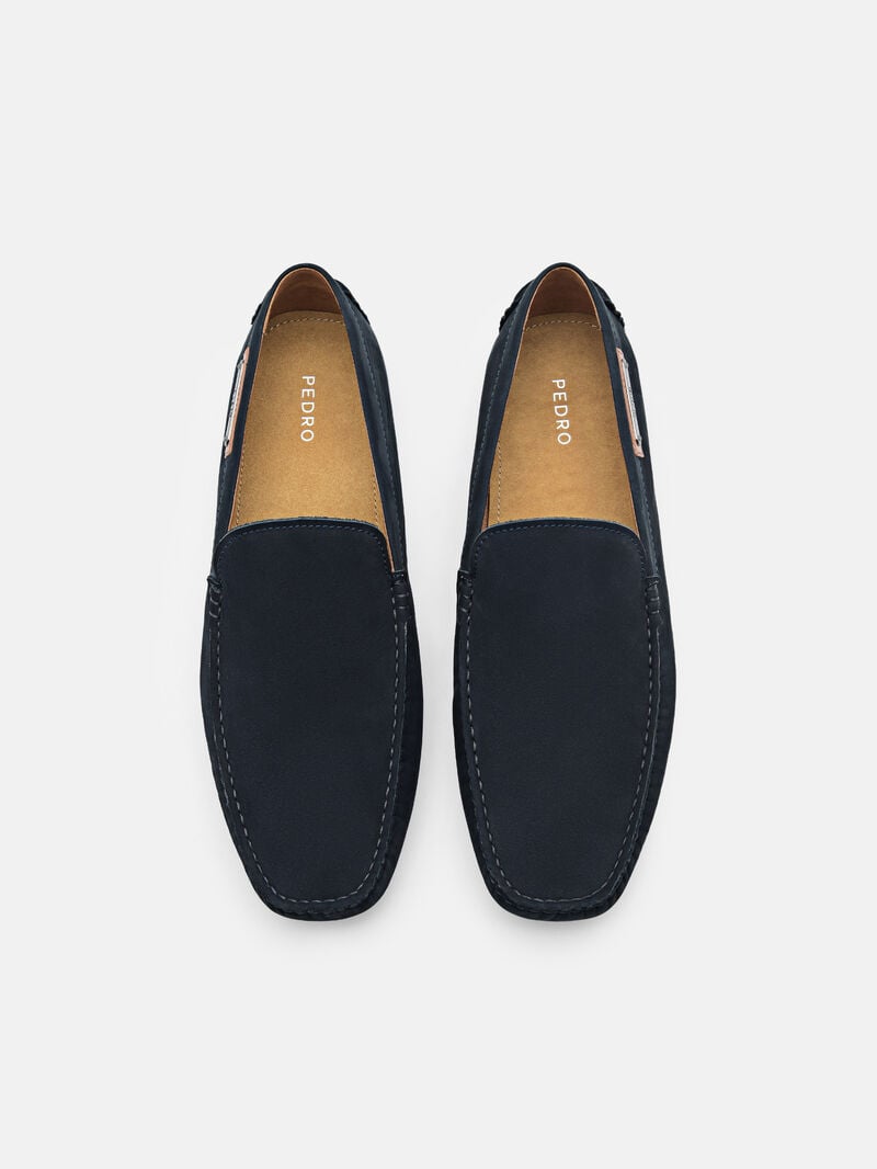 Pedro Bryce Nubuck Men Moccasins Navy | Q9Q-1904