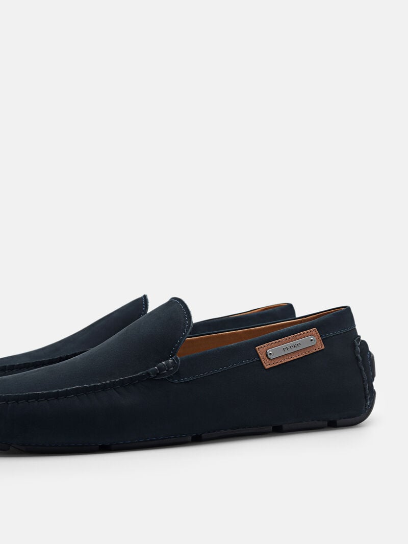 Pedro Bryce Nubuck Men Moccasins Navy | Q9Q-1904
