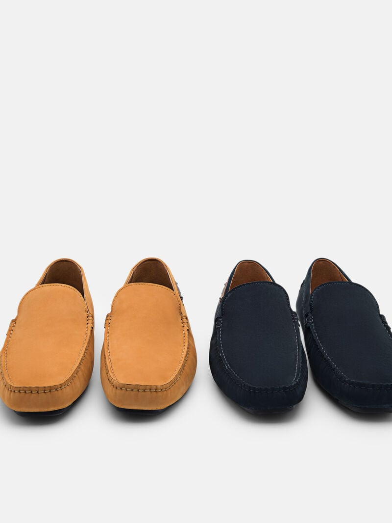 Pedro Bryce Nubuck Men Moccasins Navy | Q9Q-1904