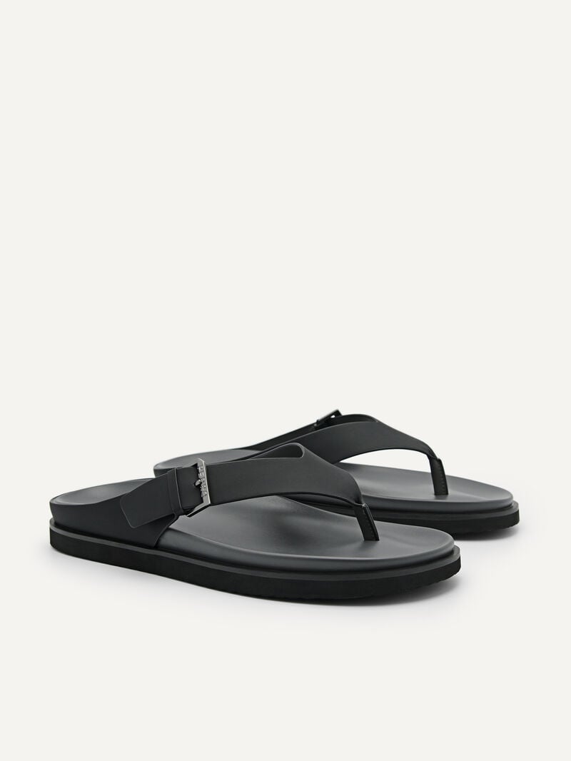 Pedro Buckle Thong Men Sandals Black | Q9Q-1901