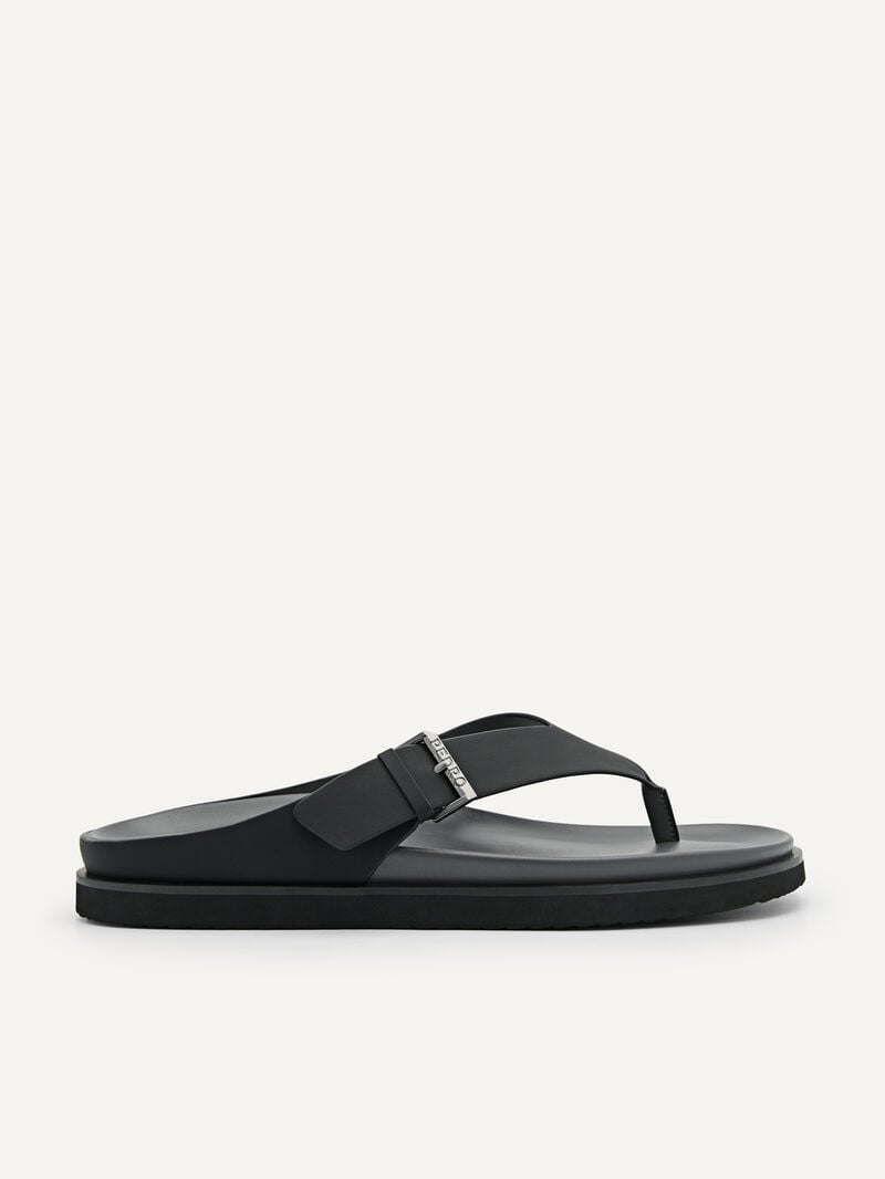 Pedro Buckle Thong Men Sandals Black | Q9Q-1901