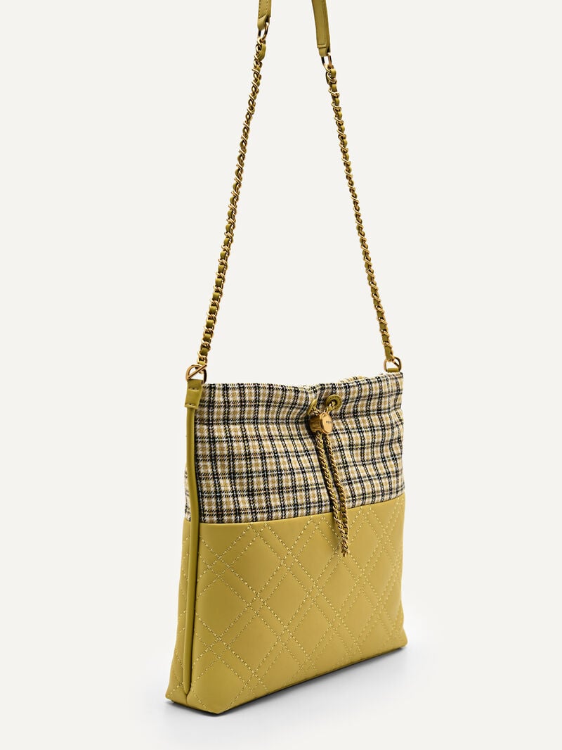 Pedro Cala Quilted Drawstring Bags Women Totes Mustard | Q9Q-1289
