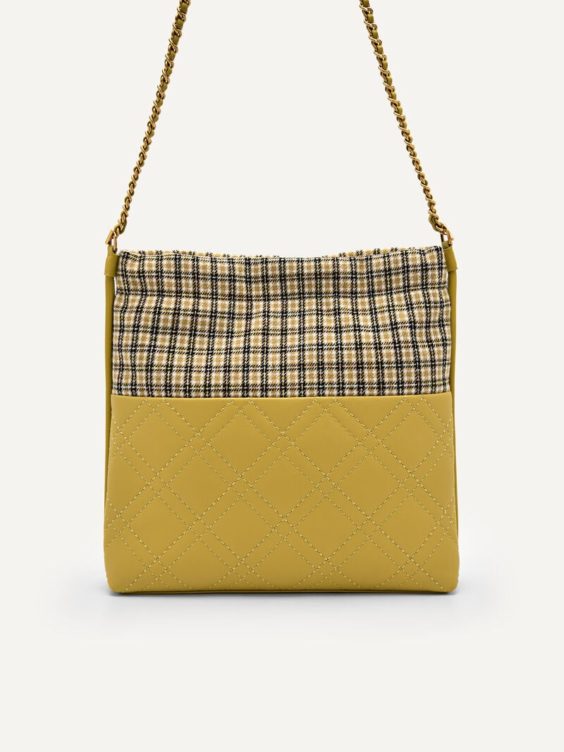 Pedro Cala Quilted Drawstring Bags Women Totes Mustard | Q9Q-1289