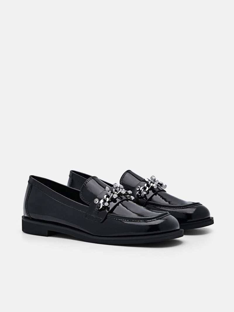 Pedro Cami Leather Loafers Women Flats Black | Q9Q-1899