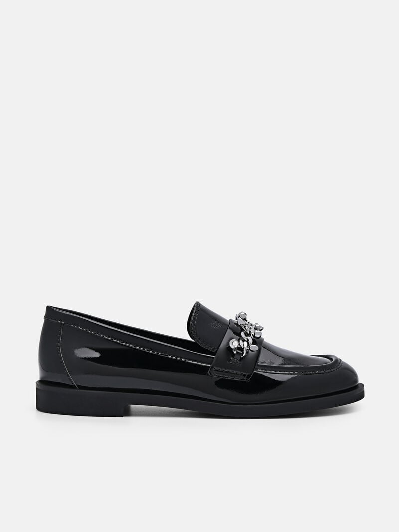 Pedro Cami Leather Loafers Women Flats Black | Q9Q-1899