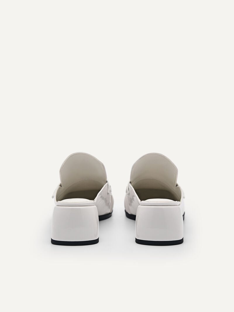 Pedro Carmen Leather Women Mules White | Q9Q-1489